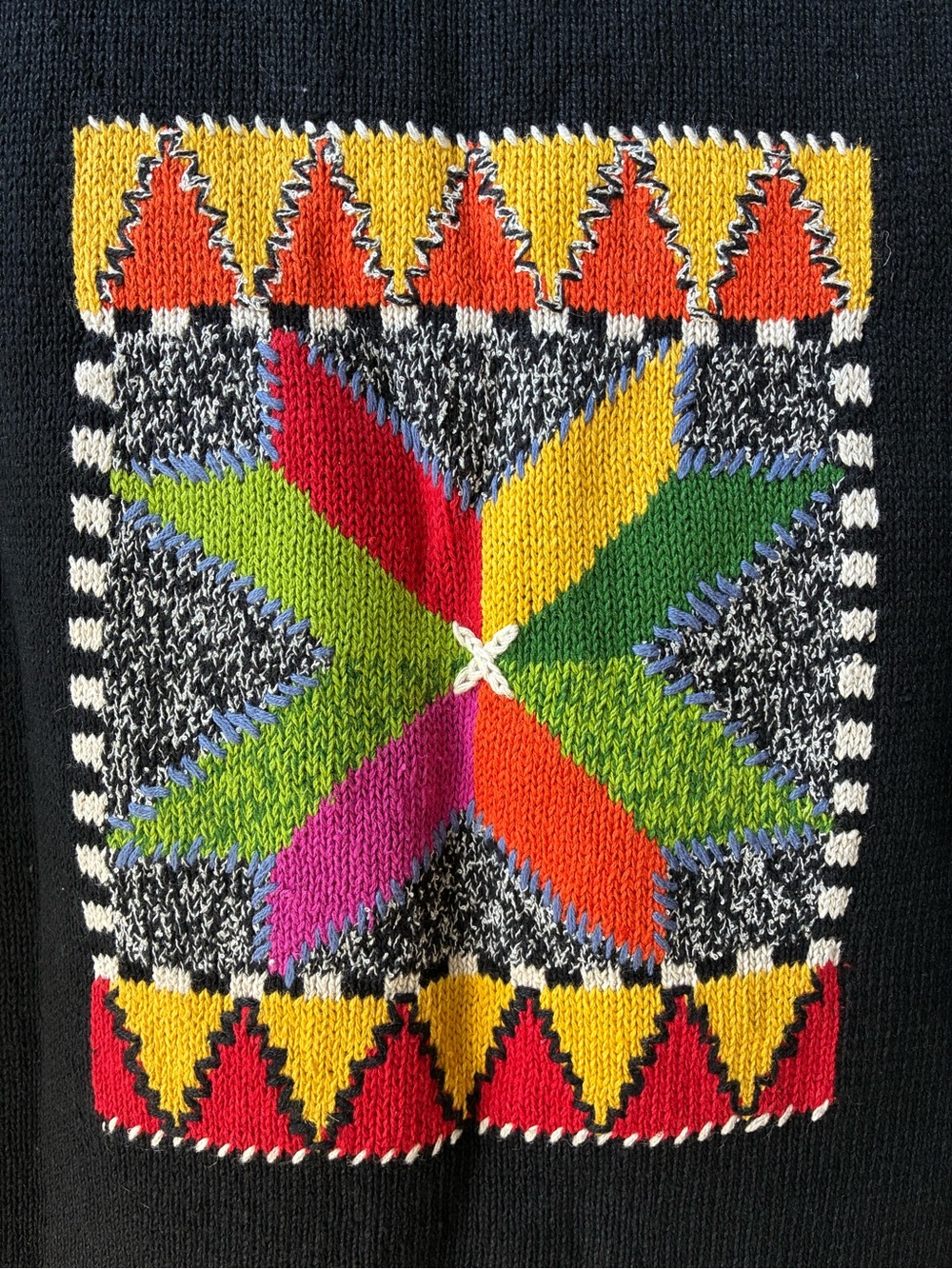 Deadstock vintage NWT Sigrid Olsen Sport Christmas Tree holiday sweater Vest 1x - Picture 13 of 16